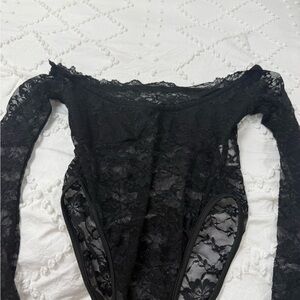 SHEIN Black Lace Bodysuit